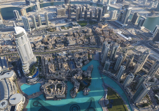 aerial view of dubai