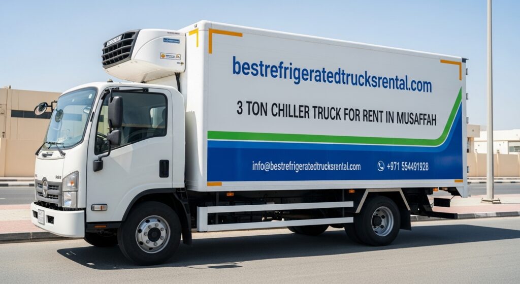 3 ton chiller truck for rent in Musaffah